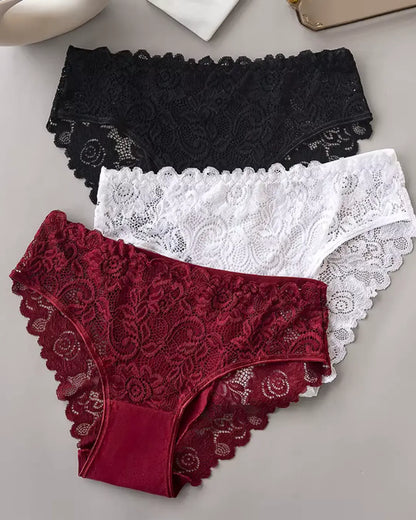 Culottes en Dentelle Florale - 3 PIÈCES POUR LE PRIX D'UNE