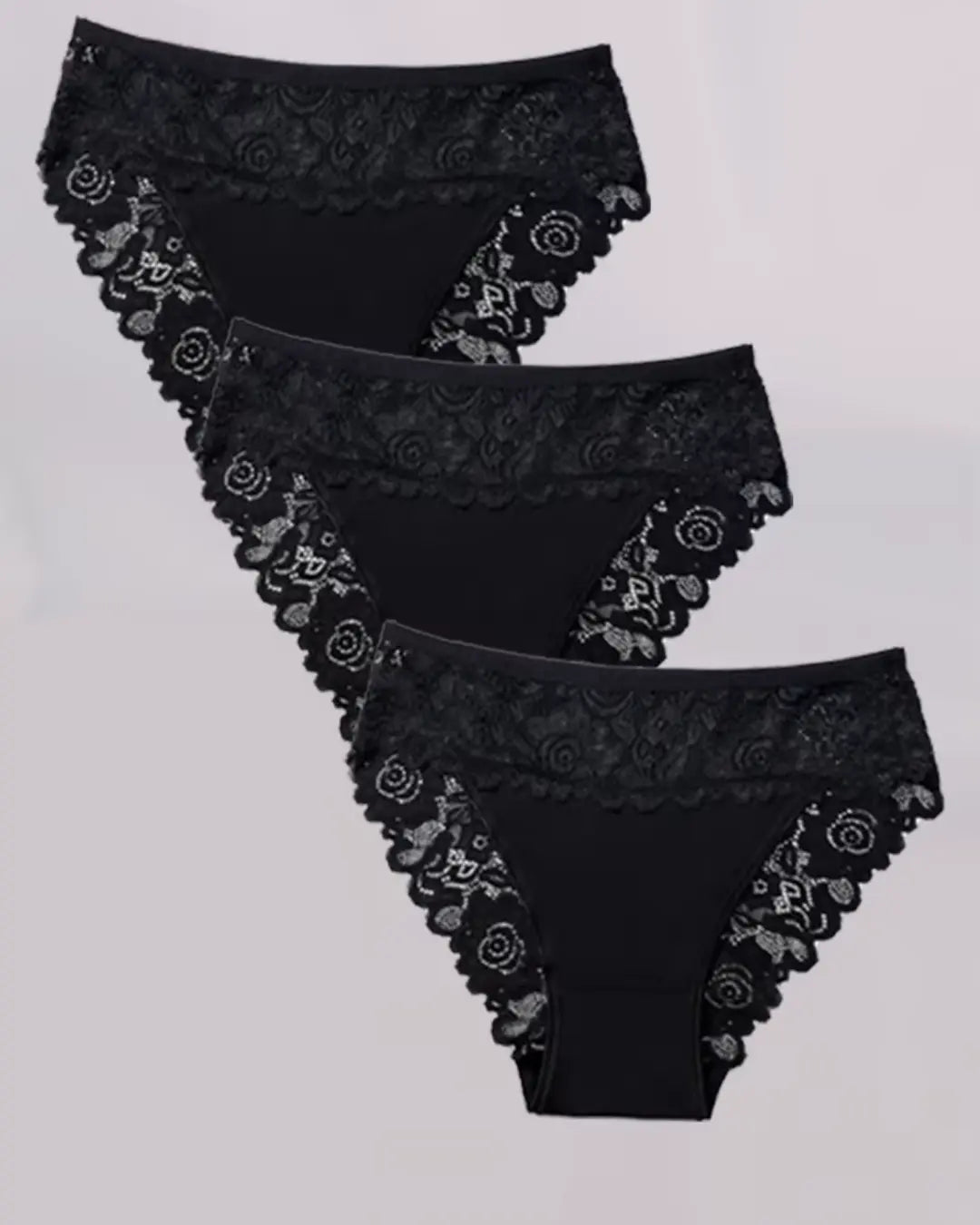 Culottes en Dentelle Florale - 3 PIÈCES POUR LE PRIX D'UNE