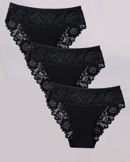 Culottes en Dentelle Florale - 3 PIÈCES POUR LE PRIX D'UNE