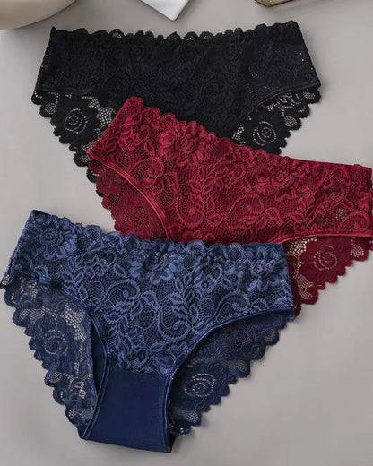 Culottes en Dentelle Florale - 3 PIÈCES POUR LE PRIX D'UNE